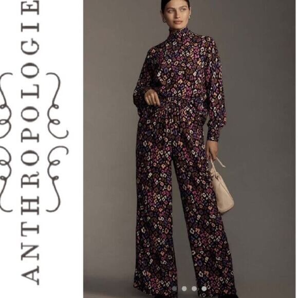 Anthropologie Essential Antwerp Extrovert Wide Leg Knit Pants Size 4 IT 36 - Picture 1 of 16